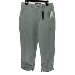 Gloria Vanderbilt Zoey sweet basil cargo capri NWT 6
